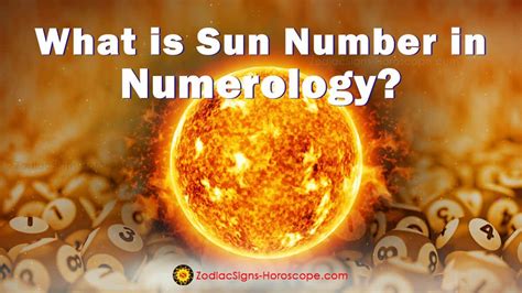 Sun Numbers Numerology: Meaning of Sun Numbers 1 to 9 .